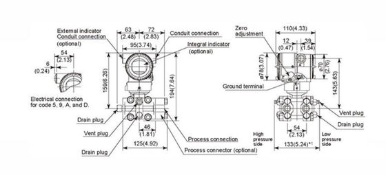 EJA120E-JES5G-934DJ EJA120E Draft Range Differential Pressure Transmitter