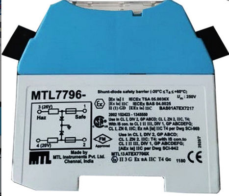 barrières d'une sécurité inhérente de MTL de 20mA MTL7796, barrière de 2 MTL Zener de fil
